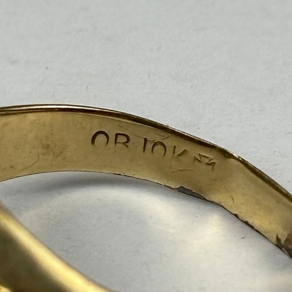 Antique Ostby Barton 10K Gold IOOF Odd Fellows Ring Synthetic Ruby Titanic Era - Picture 4 of 9